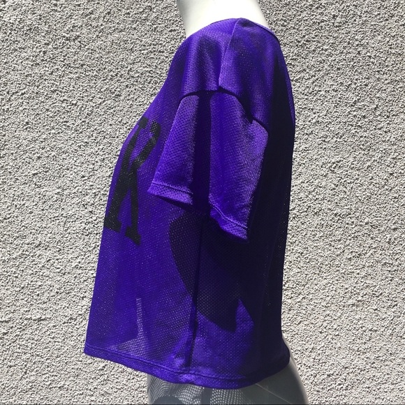 PINK VS purple sheer mesh crop top size S - Picture 4 of 7